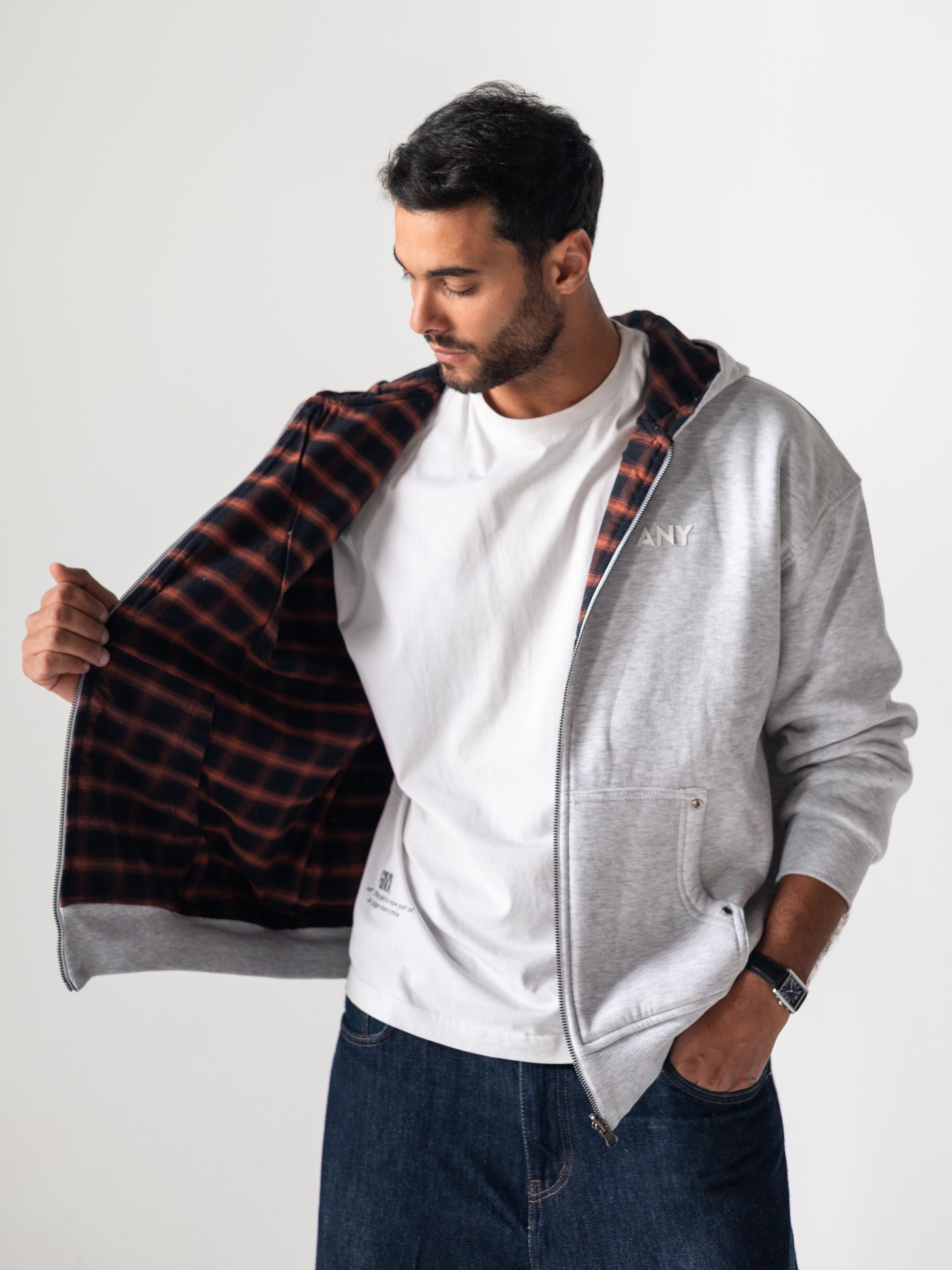 Double-Face Plaid Jacket