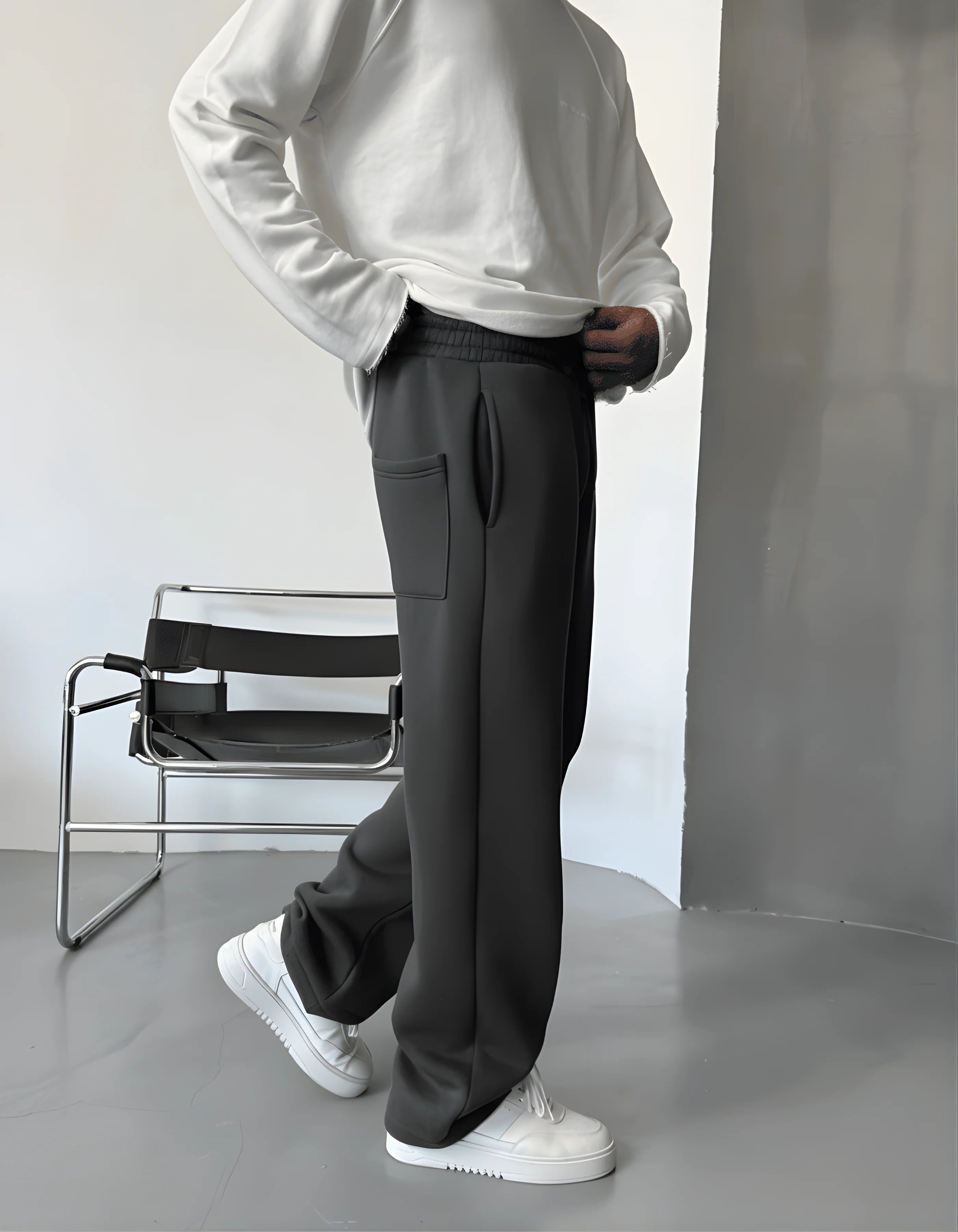 Wide-Leg Sweatpants