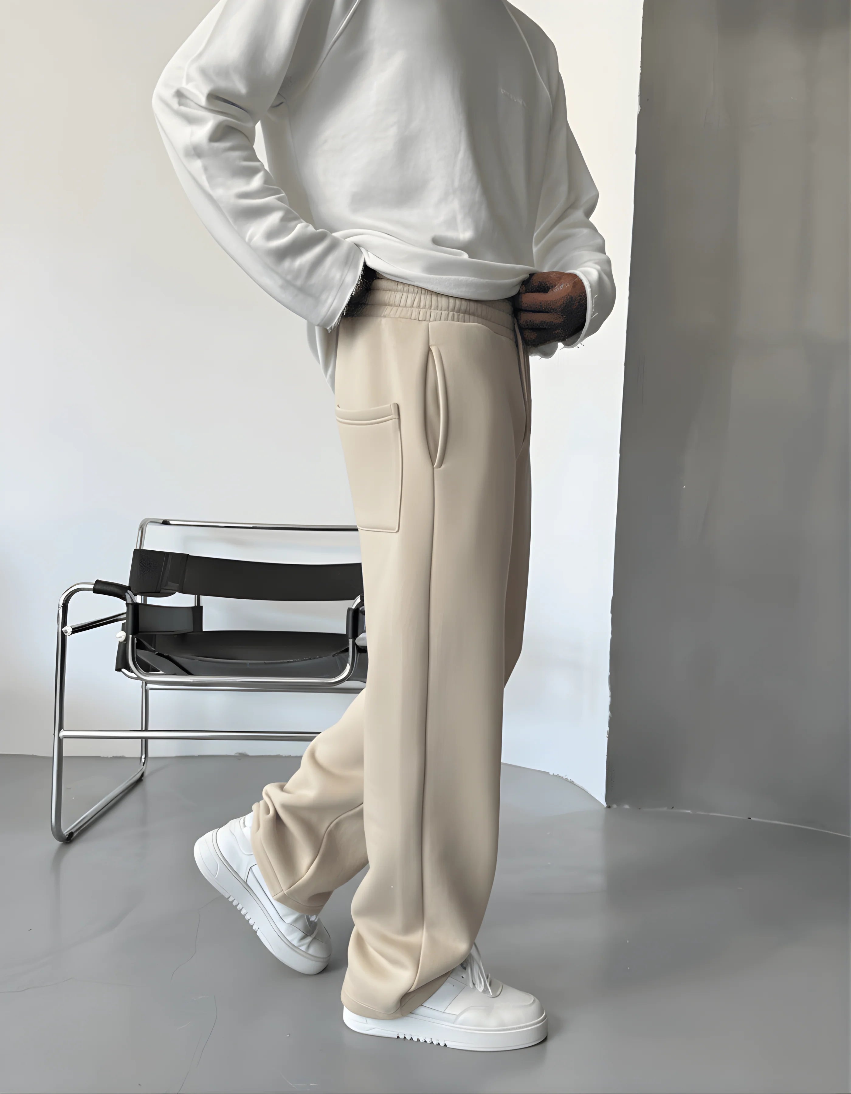 Wide-Leg Sweatpants