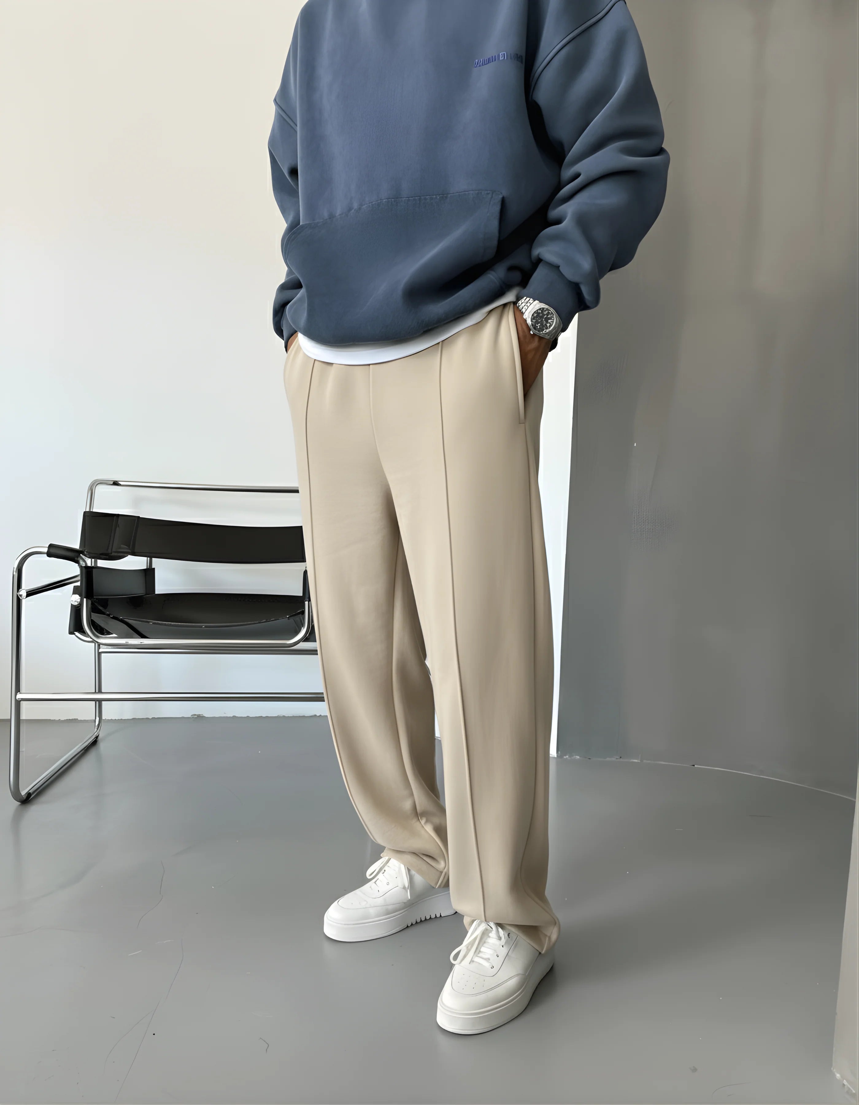 Wide-Leg Sweatpants
