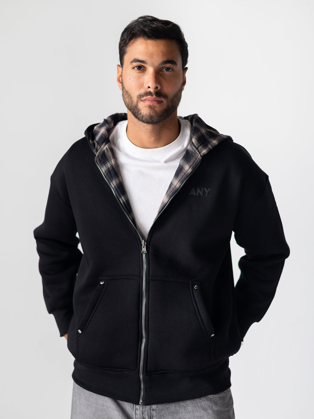 Double-Face Plaid Jacket